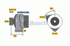 Generator / Alternator MERCEDES E-CLASS Combi (S210) (1996 - 2003) BOSCH 0 986 039 740