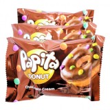 Gogoasa prajitura glazura crema ciocolata si drajeuri Papita Donut 24x40gMGR28090