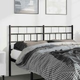 VidaXL Tăblie de pat metalică, negru, 135 cm 355691