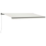 Cumpara ieftin Copertină retractabilă manual, crem, 600 x 300 cm