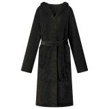 vidaXL Robe cu glugă Negru m Flanelă 42017244