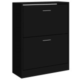 Cumpara ieftin Pantofar, negru, 63x24x81 cm, lemn compozit