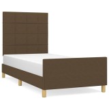Cumpara ieftin Cadru de pat fara saltea, maro inchis, 80x200 cm, textil