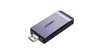 Ugreen USB 3.0 cititor de carduri SD / micro SD - Gri (50541) foto