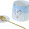 Set cana cu capac si lingurita, Heart