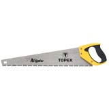 Fierastrau aligator pentru lemn Topex, 500 mm, 7 TPI, maner ergonomic
