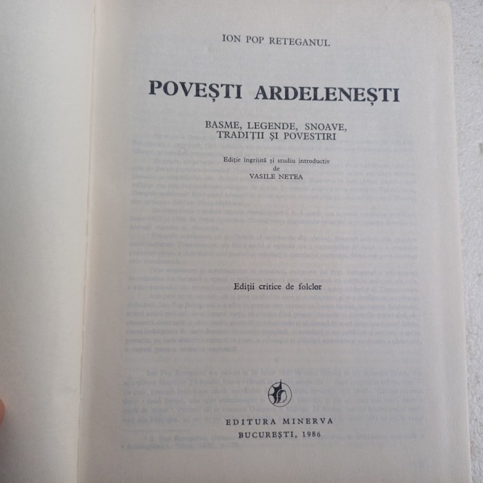 ION POP RETEGANUL- POVESTI ARDELENESTI-1986 X3.