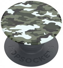 Suport stand PopSockets PopGrip Basic Dark Green Camo pentru telefoane foto