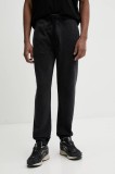 HUGO pantaloni de trening din bumbac barbati, culoarea negru, cu imprimeu, 50535287