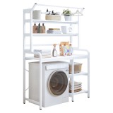 Raft deasupra masinii de spalat mdf alb Jabir 100x60x192.5 cm