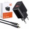 Mcdodo Szybka Ładowarka Sieciowa Do Telefonu 2X Usb Usb-C Pd 33W + Kabel 1M