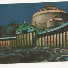 IT2 - Carte Postala-ITALIA- Napoli, Piazza S. Francesco di Notte, circulata 1976