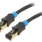 Cablul de rețea S/FTP Cat6 PVC Negru 2m Conectori Auriti
