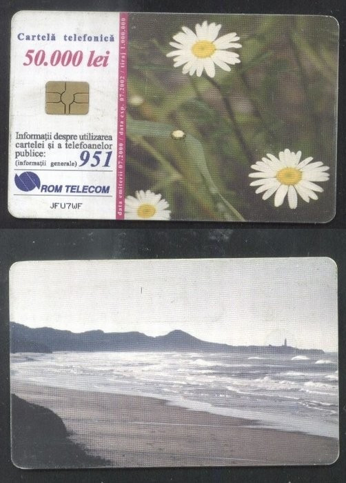 Romania 2000 Telephone card Flowers Seaside Rom 62 CT.046