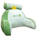Pern&Auml; ortorelax, suport lombar &Egrave;i sp&Auml;tar pentru pat, latex premium, design ergonomic, model dinozaur, 60x40 cm, verde