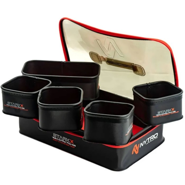 Set 4+1buc Bac / Geanta Accesorii Nytro Starkx System Tray 40x27x8.5cm