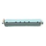 Set 12 bucati bigudiuri din plastic cu elastic pentru permanent Gri&amp;albastru 80 mm x grosime 16 mm
