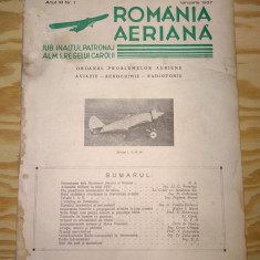 REVISTA AERONAUTICA - ROMANIA AERIANA - (IANUARIE) - ANUL 1937 - CAROL II