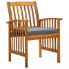 Gossi set mobilier de gradina cu perne, 3 piese, lemn masiv salcam