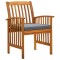 Gossi set mobilier de gradina cu perne, 3 piese, lemn masiv salcam