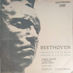 Disc vinil, LP. Beethoven, Simfonia Nr.2 in Re Major, Simfonia Nr.9 in Re Minor. SET 2 DISCURI VINIL-George Geor