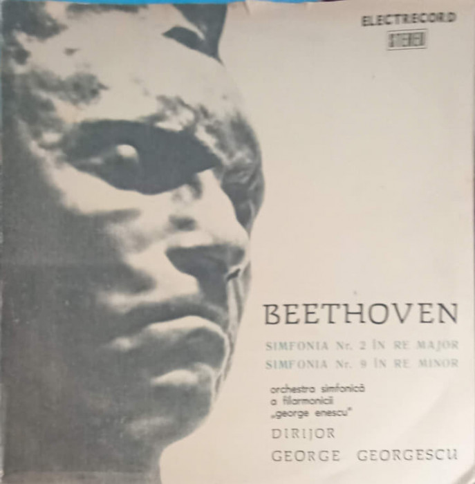 Disc vinil, LP. Beethoven, Simfonia Nr.2 in Re Major, Simfonia Nr.9 in Re Minor. SET 2 DISCURI VINIL-George Geor