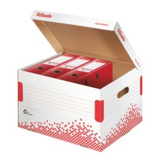 Container arhivare bibliorafturi carton ondulat Esselte Speedbox cu capac