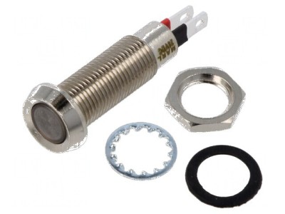 Lampă de control LED galbenă IP67 &amp;Oslash;8,1mm foto