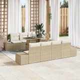 VidaXL Set de canapele pentru grădină 8 pcs Bej, crem 100 x 55 x 73 cm