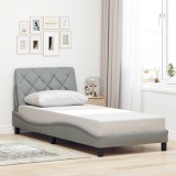 VidaXL Cadru de pat fără saltea, gri deschis, 80x200 cm, textil