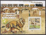 Sao Tome si Principe 2009 - Trenuri și animale din Africa, Colita, Cota 8 EURO, MNH