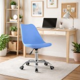 Cumpara ieftin Scaun birou rotativ Leobert Artool Alba, PP albastru, 48.5x56.5x91.5 cm, ergonomic, suporta 120 kg