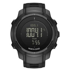 Ceas sport NORTH EDGE Vertico, barbati, digital, carcasa carbon, altimetru, barometru, busola, pedometru, rezistent la apa 50M
