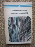 ASUPRA CRITICEI-CONSTANTIN DOBROGEANU GHEREA