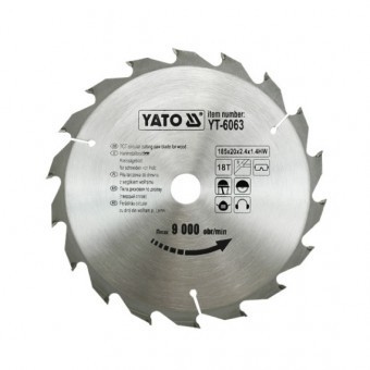 Disc pentru lemn Yato YT-6063, 185 x 18 x 20 mm foto