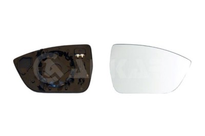 Geam oglinda exterioara cu suport fixare Seat Ateca, 07.2016-, Dreapta, incalzita; geam convex; cromat foto