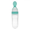 Lingură Silicon Bebe, Honeybaby, Squeeze Feeding Spoon, Culoare Verde Menta, Capacitate 90ml, Oem