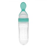 Lingură Silicon Bebe, Honeybaby, Squeeze Feeding Spoon, Culoare Verde Menta, Capacitate 90ml