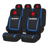 Set Huse Scaune Universale Compatibile cu Suzuki &ndash; Negru/Albastru