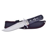 Cumpara ieftin Cutit Vanatoare Full Tang IdeallStore&reg; 28cm, Otel Inoxidabil, Lemn, Teaca Inclusa, Camping