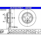 Disc frana ATE 24.0122-0160.1