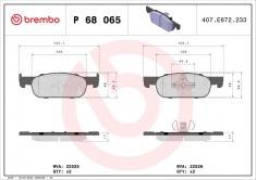 BREMBO P 68 065 PRIME LINE set placute frana,frana disc