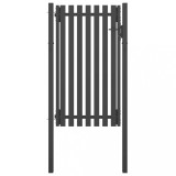 VidaXL Poartă de gard grădină, antracit, 1 x 2,25 m, oțel