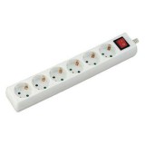 Prelungitor 6 cai, cu intrerupator, 3M, (3G1.5MM2) alb, V-TAC, SKU-8769