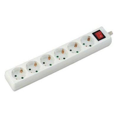 Prelungitor 6 cai, cu intrerupator, 3M, (3G1.5MM2) alb, V-TAC, SKU-8769 foto