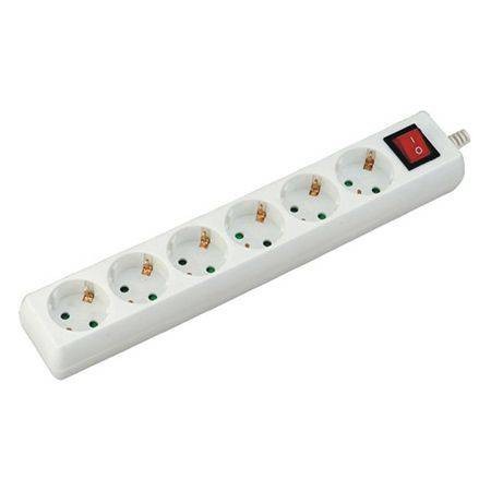 Prelungitor 6 cai, cu intrerupator, 3M, (3G1.5MM2) alb, V-TAC, SKU-8769