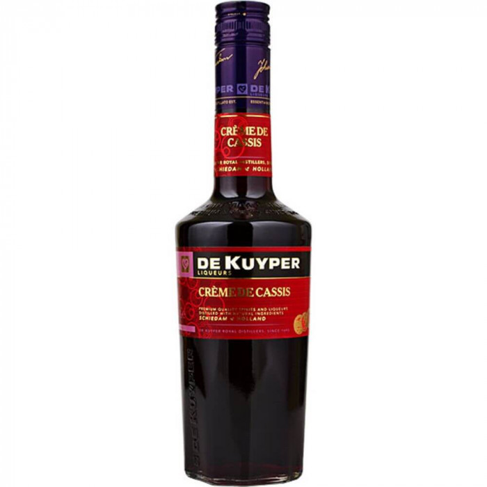 Lichior De Kuyper Cassis, 0.7 L, 15% Alcool, Lichior Cassis De Kuyper, Lichior Olandez, Lichior Fructe, Lichior cu Fructe, Lichior Fructat, Lichior Co