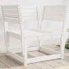 Scaun gradina Gossi, lemn masiv pin, alb, exterior, 83x73x78 cm, design sipci, confortabil, max 130kg