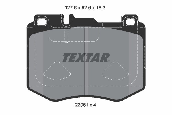 TEXTAR 2206103 Q+ set placute frana,frana disc