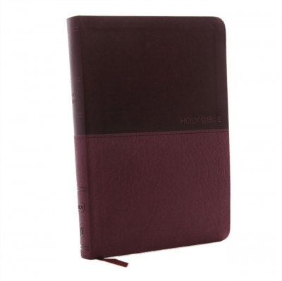 NKJV, Value Thinline Bible, Large Print, Imitation Leather, Burgundy, Red Letter Edition foto